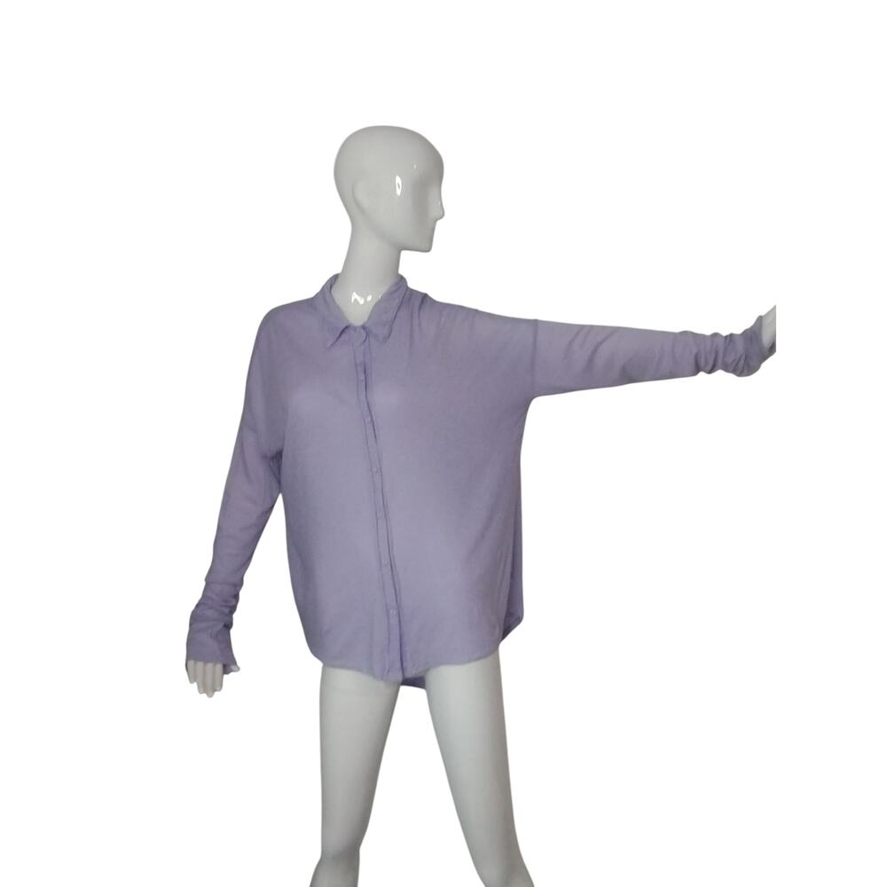 Michael Stars Women's Size‎ 2 Quiet Luxury Button Up Oversized Long sleeve Top